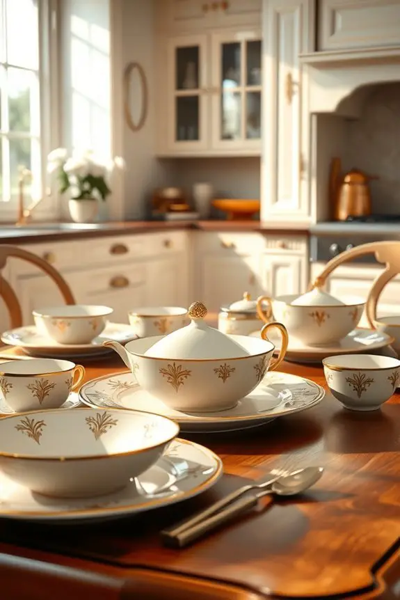 elegant cream dishware collection