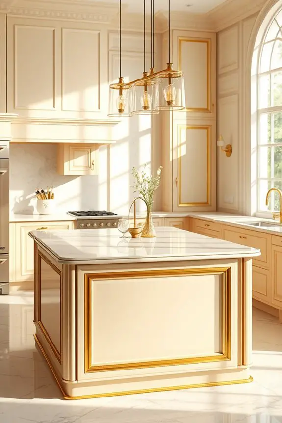 elegant cream island design