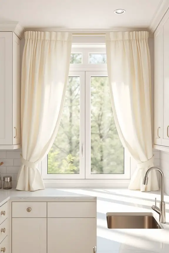 elegant cream white drapery