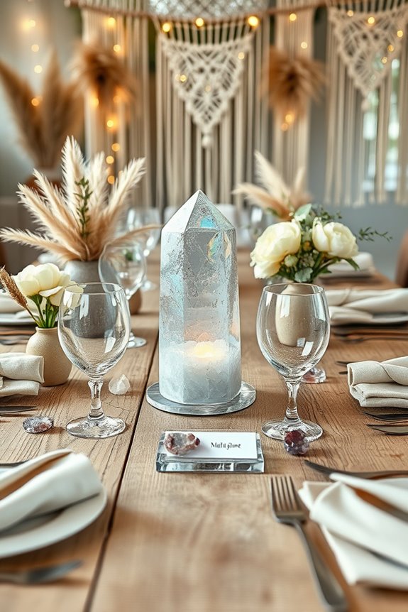 elegant crystal decor accents