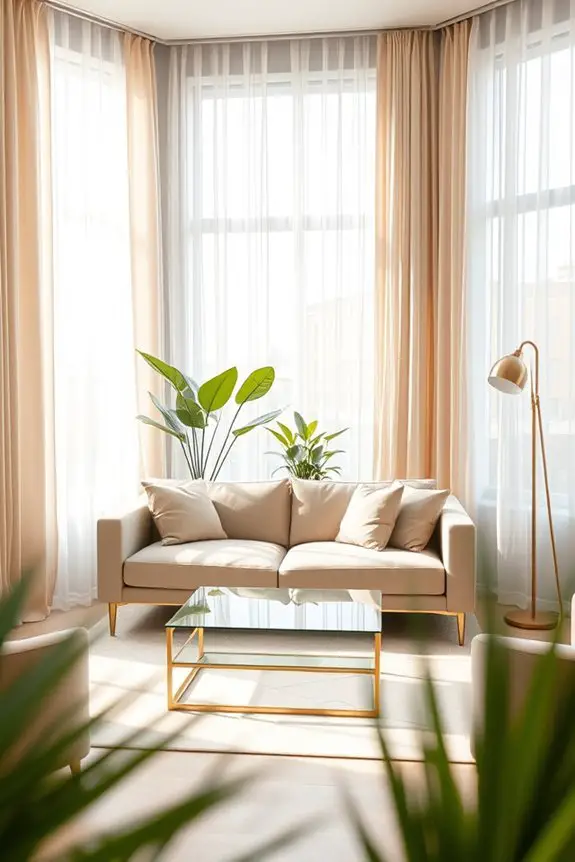 elegant curtains enhance decor