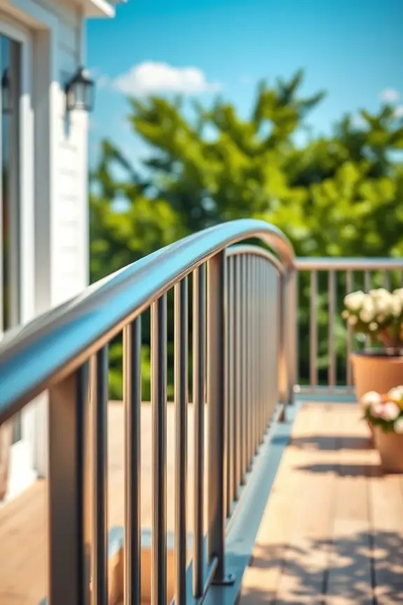 elegant curved balcony railings