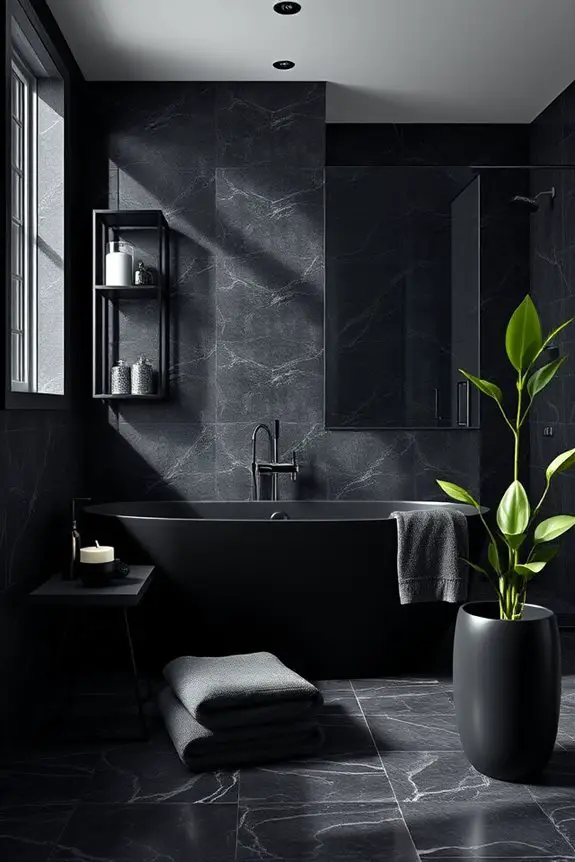 elegant dark bath accessories