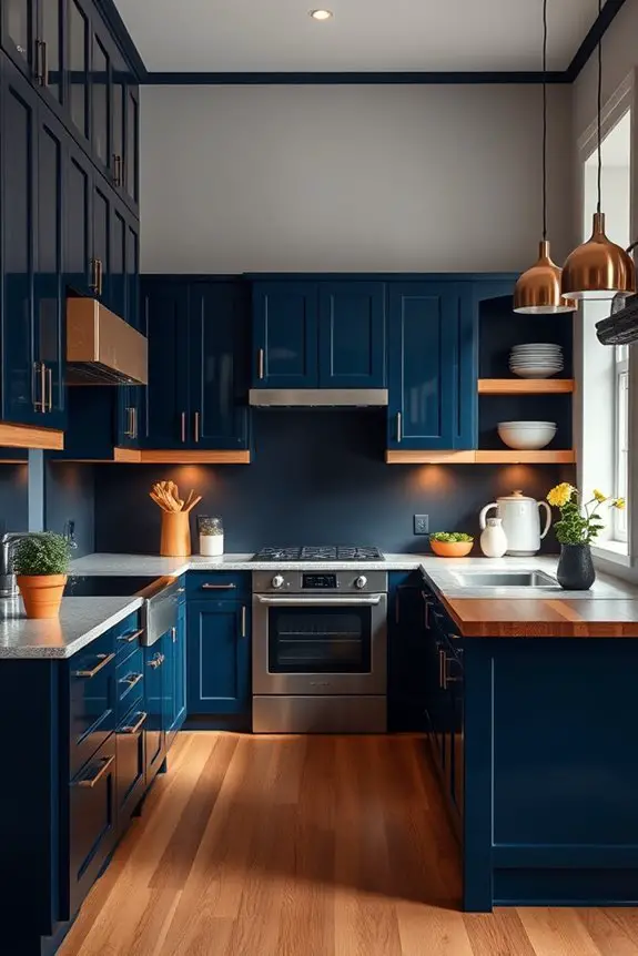 elegant dark blue warmth