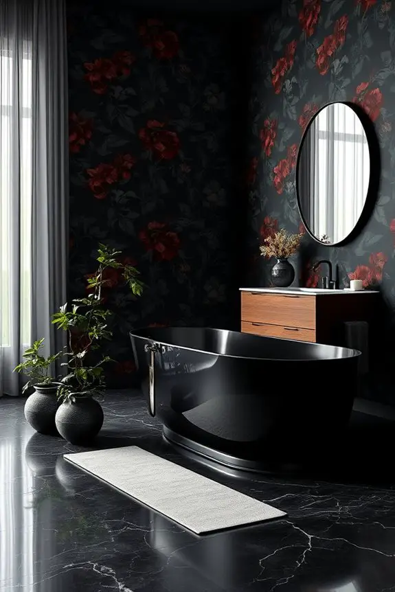 elegant dark floral wallpaper
