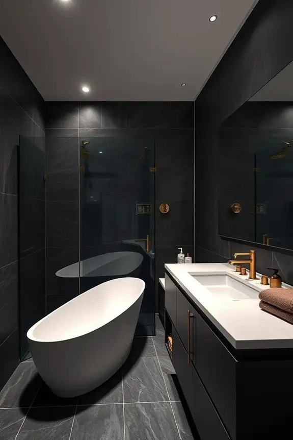 elegant dark glass doors