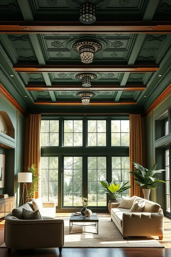 elegant dark green decor