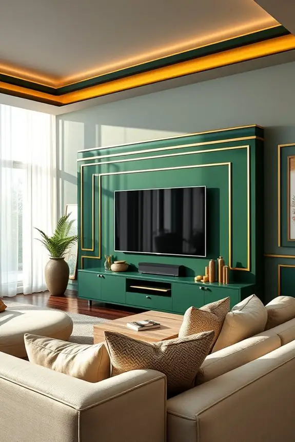 elegant dark green gold