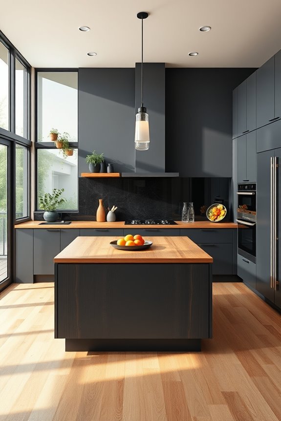 elegant dark grey wood harmony