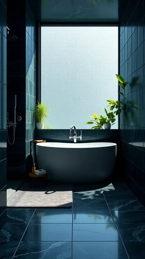 elegant dark washroom designs