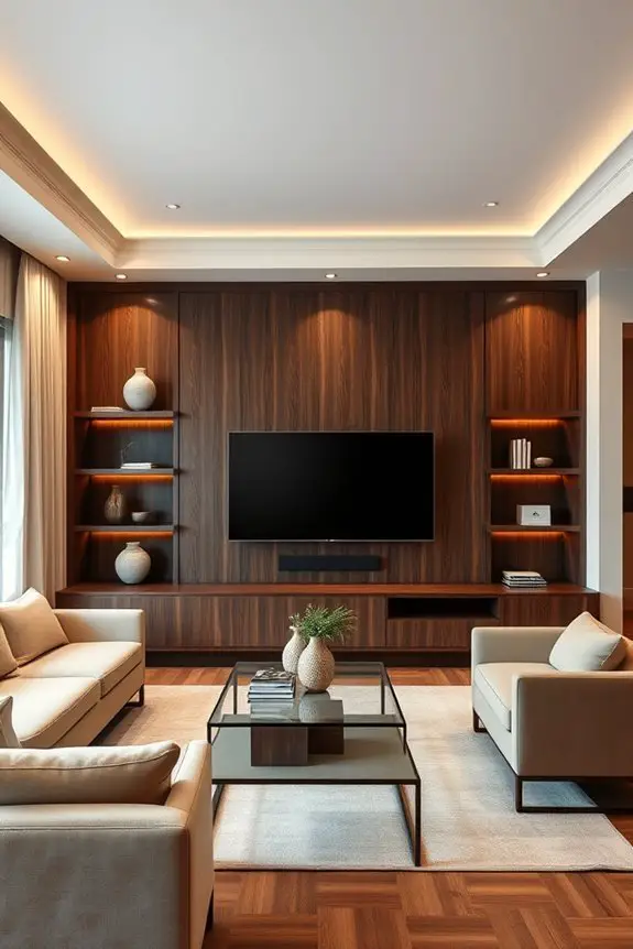 elegant dark wood accents
