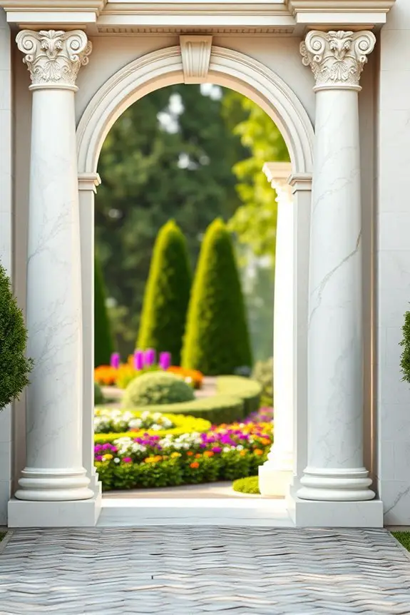 elegant decorative entry columns