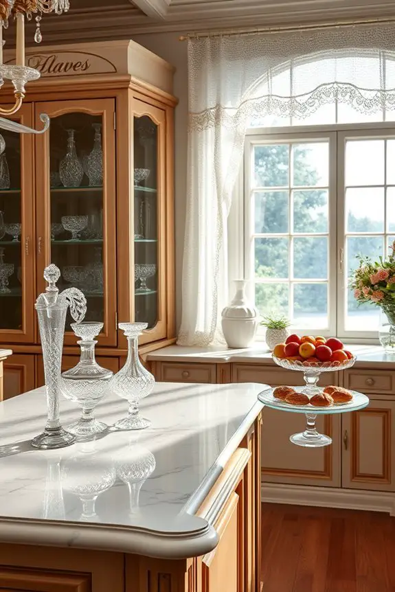 elegant decorative glass accents