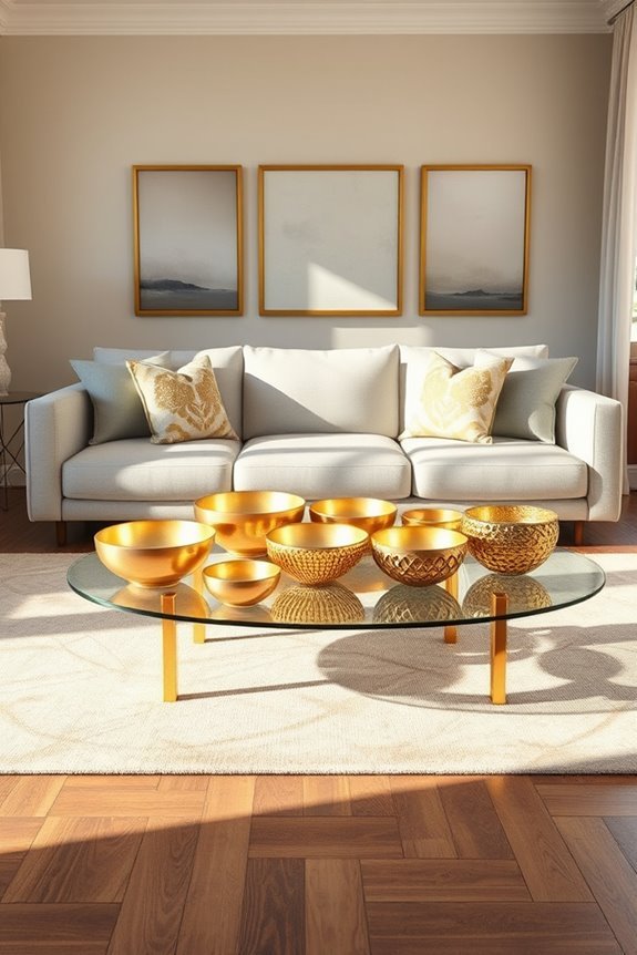 elegant decorative gold bowls
