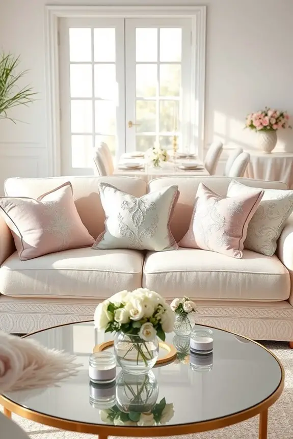 elegant decorative pillow arrangements
