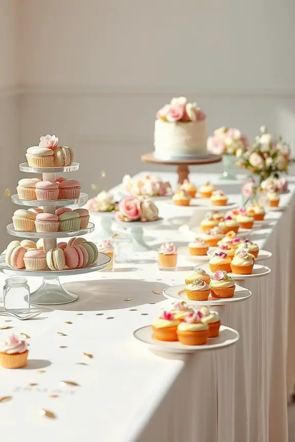 elegant dessert bar centerpiece