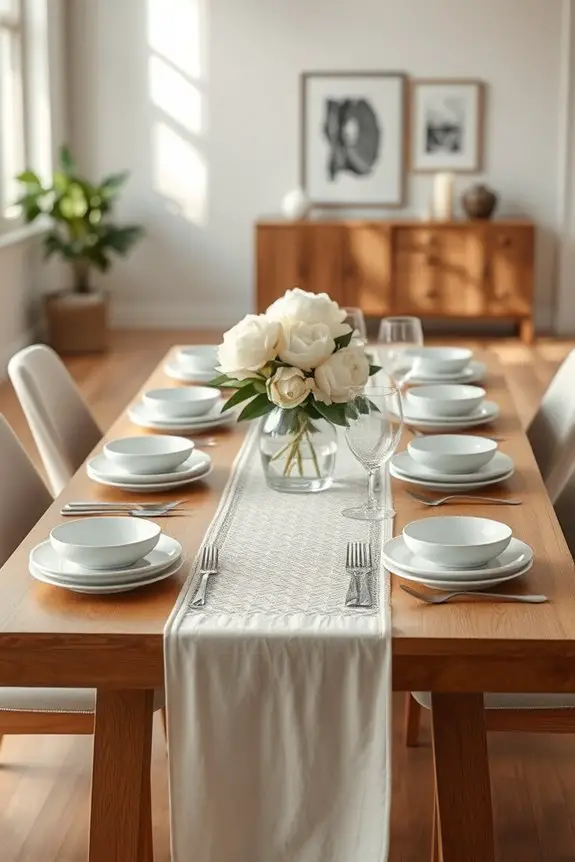 elegant dining table linens