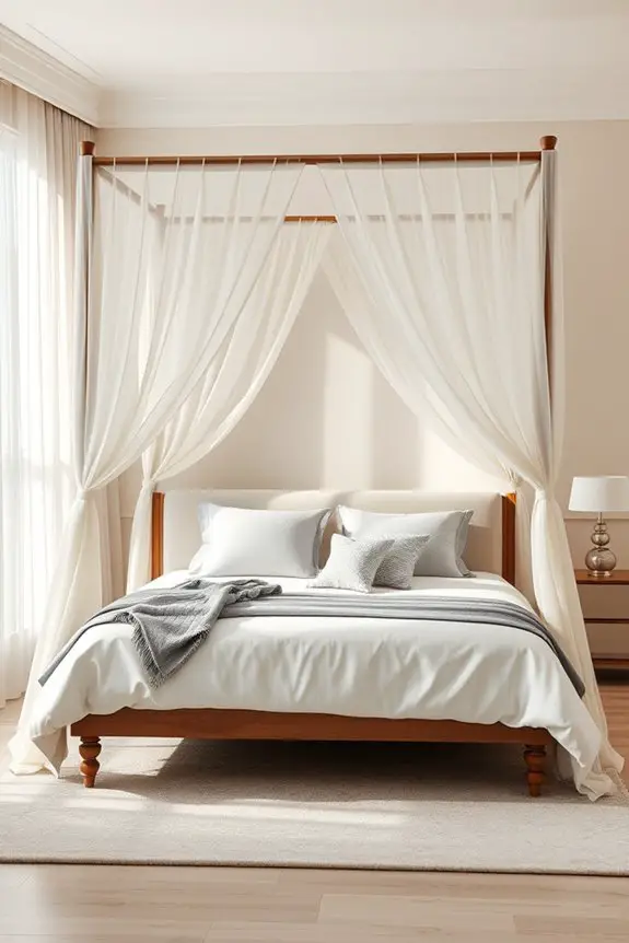 elegant draped fabric canopy