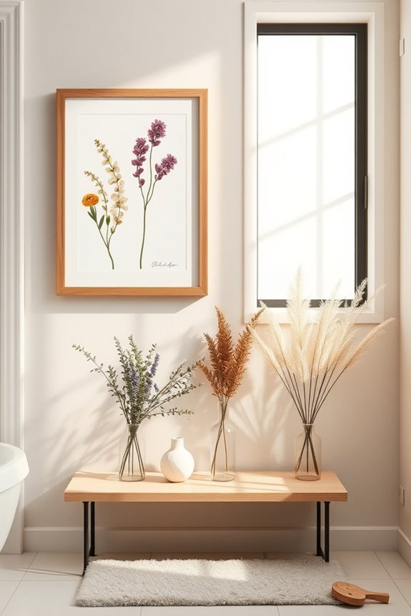 elegant dried flower decor