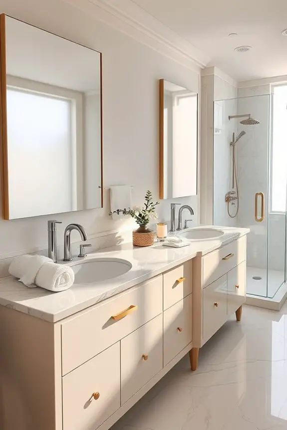 elegant dual sink vanities
