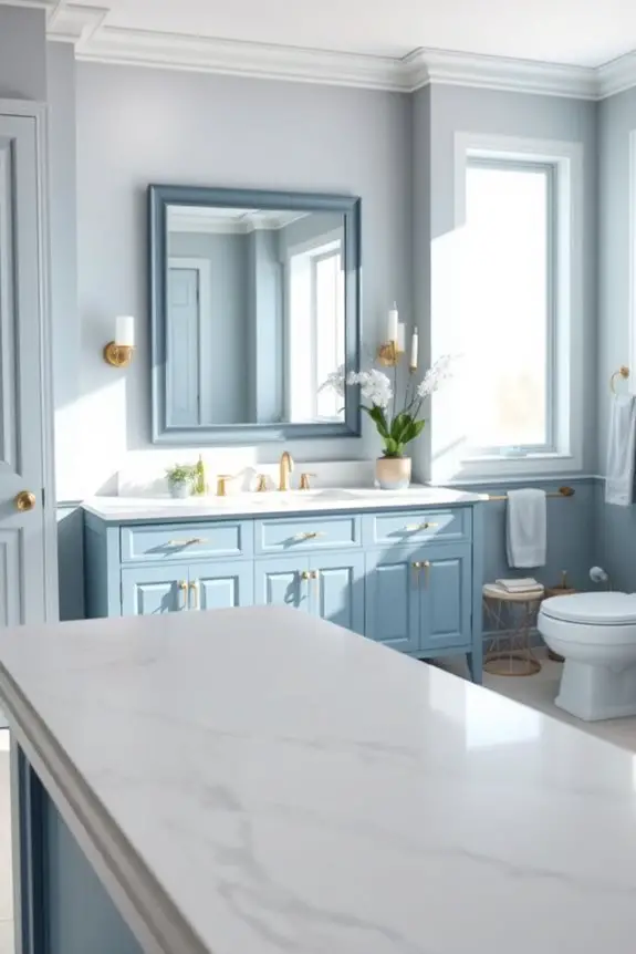 elegant dusty blue vanities