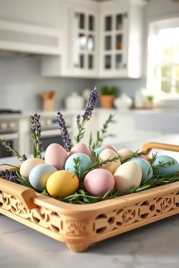 elegant easter serving trays