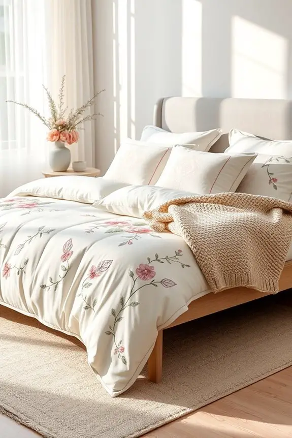 elegant embroidered bedding sets