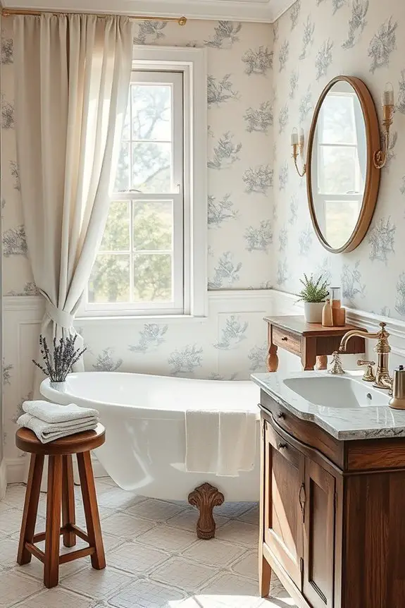 elegant farmhouse bathroom retreat