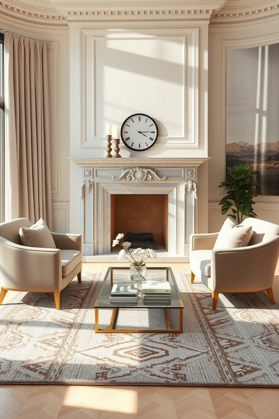 elegant fireplace focal point