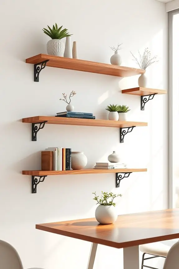 elegant floating shelf designs