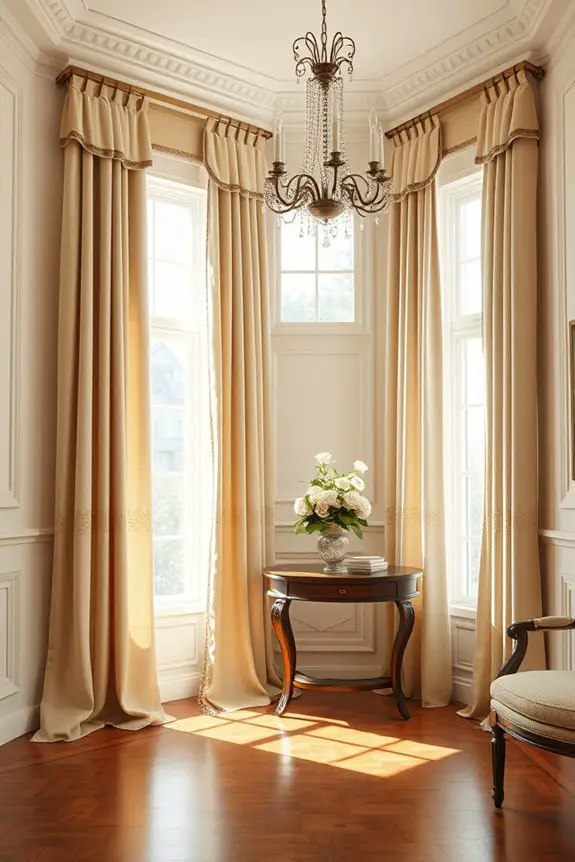 elegant floor length drapes