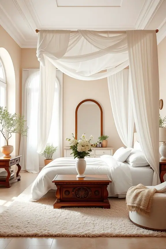 elegant flowing serene drapery