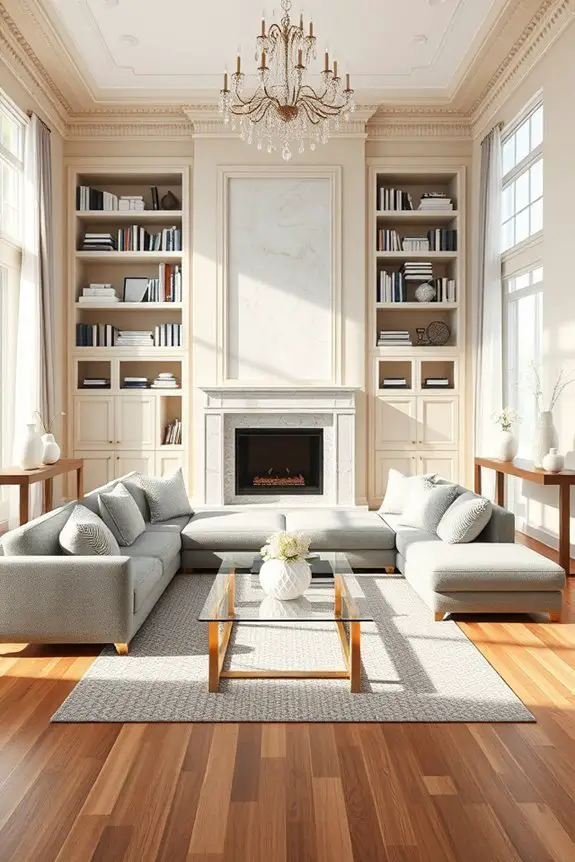 elegant formal living design