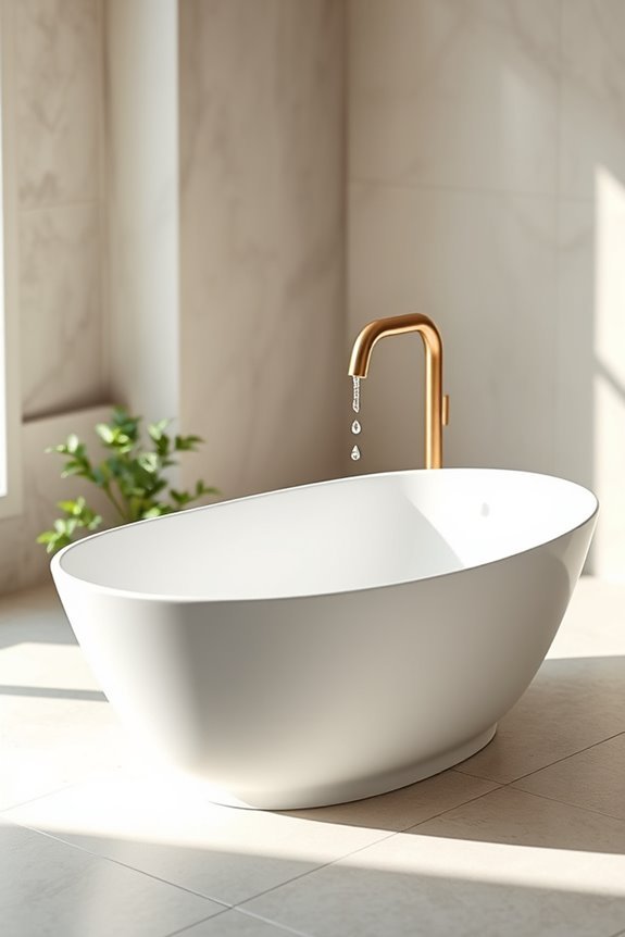 elegant freestanding soaking basins