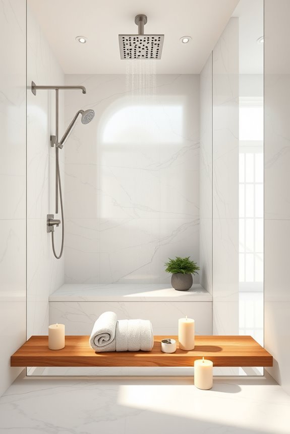 elegant functional shower benches