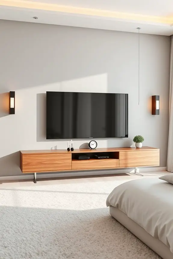 elegant functional tv consoles