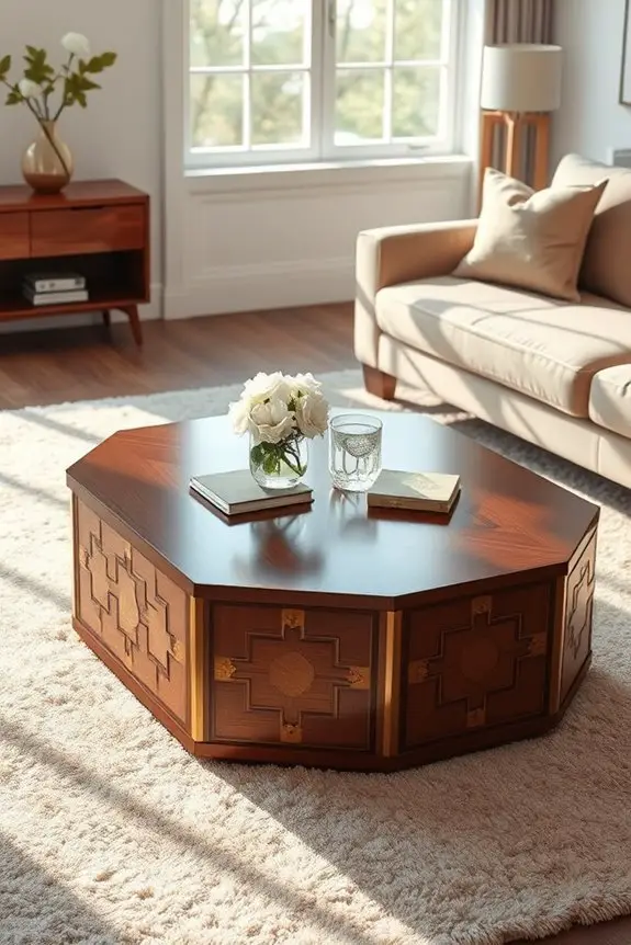 elegant geometric coffee tables