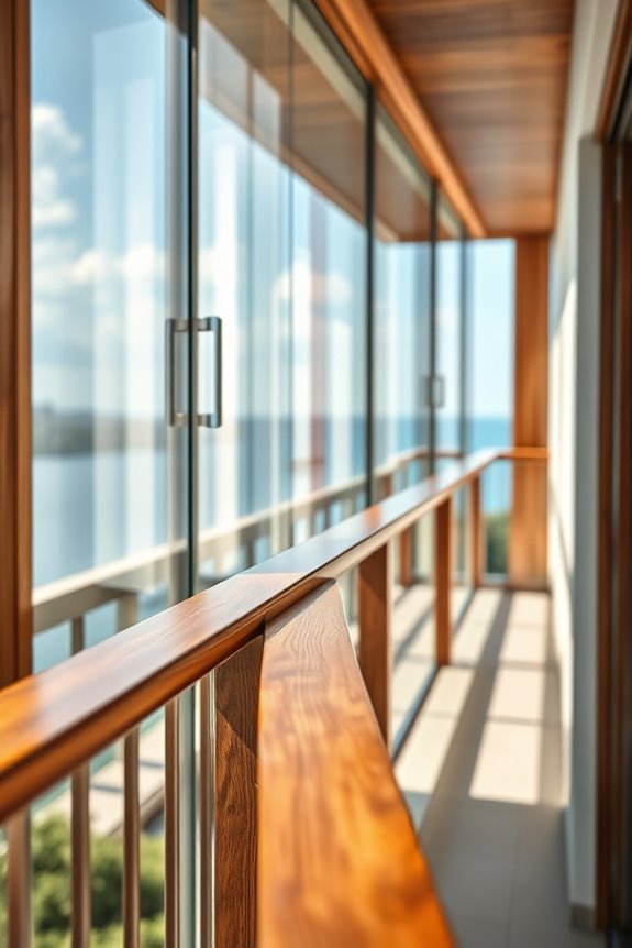 elegant glass and wood