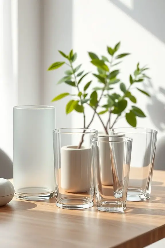 elegant glass dustbin designs