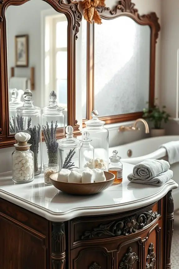 elegant glass jar displays