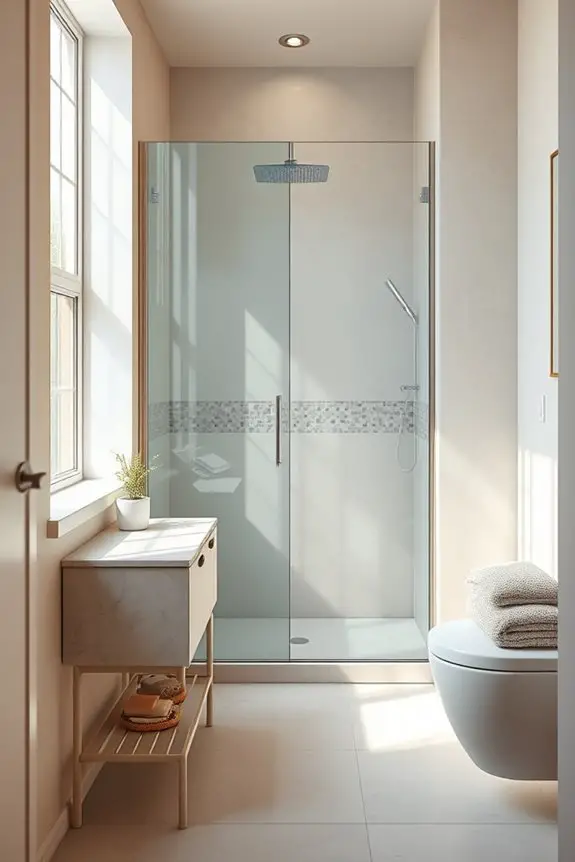elegant glass shower enclosure