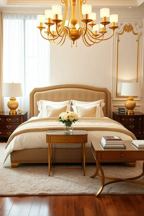 elegant gold accent furniture