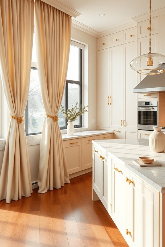 elegant gold accented kitchen decor