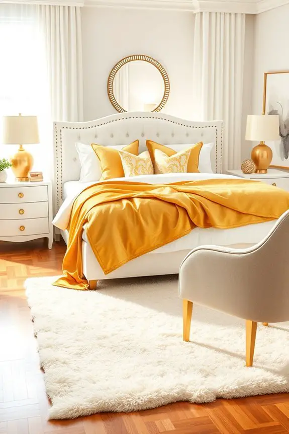 elegant gold and white