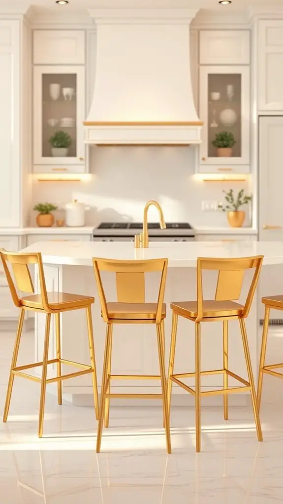 elegant gold bar stools
