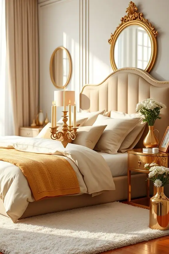 elegant gold candle arrangements