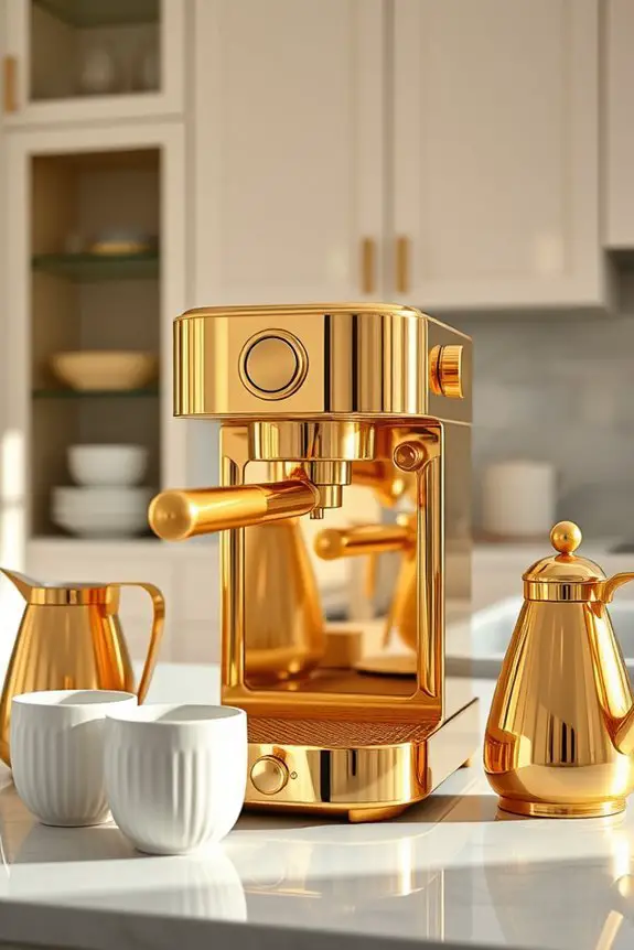 elegant gold coffee makers