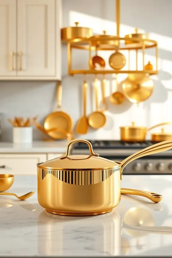 elegant gold cookware sets