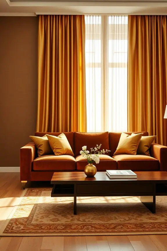 elegant gold curtain transformation