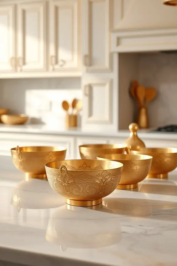 elegant gold decorative bowls